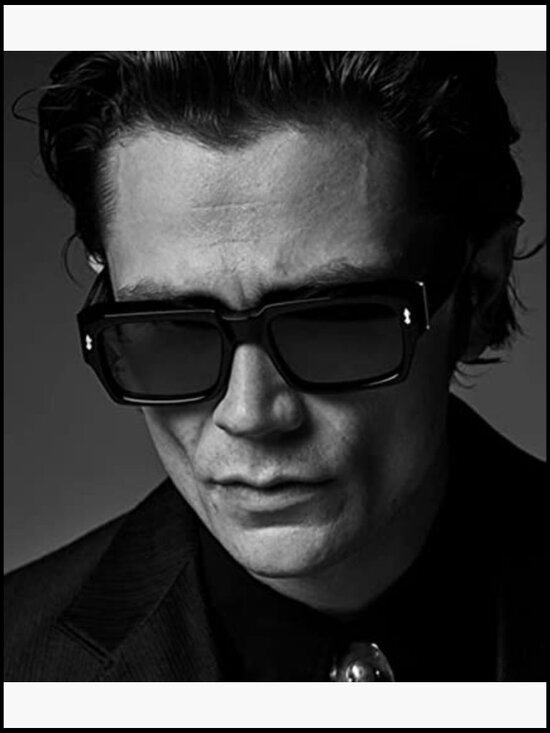 Square Frame Sunglasses with Acetate Fiber Material, Chunky Rectangle Design main image 4